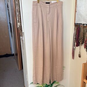 Ann Taylor Tan Wide-Leg Trousers
